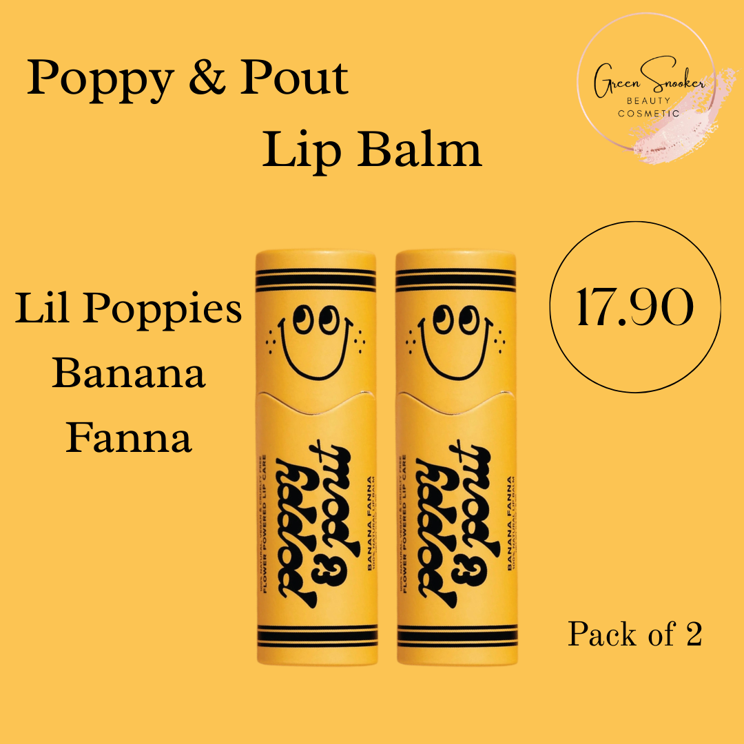 Poppy & Pout, Lip Balm,100% Natural, Pack of 2