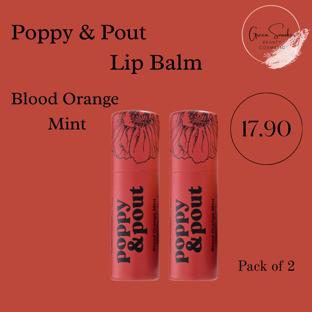 Poppy & Pout, Lip Balm,100% Natural, Pack of 2