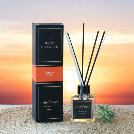 Mixologie, Reed Diffuser, Amber Sun, 3.3 fl.oz /100mL + Reeds