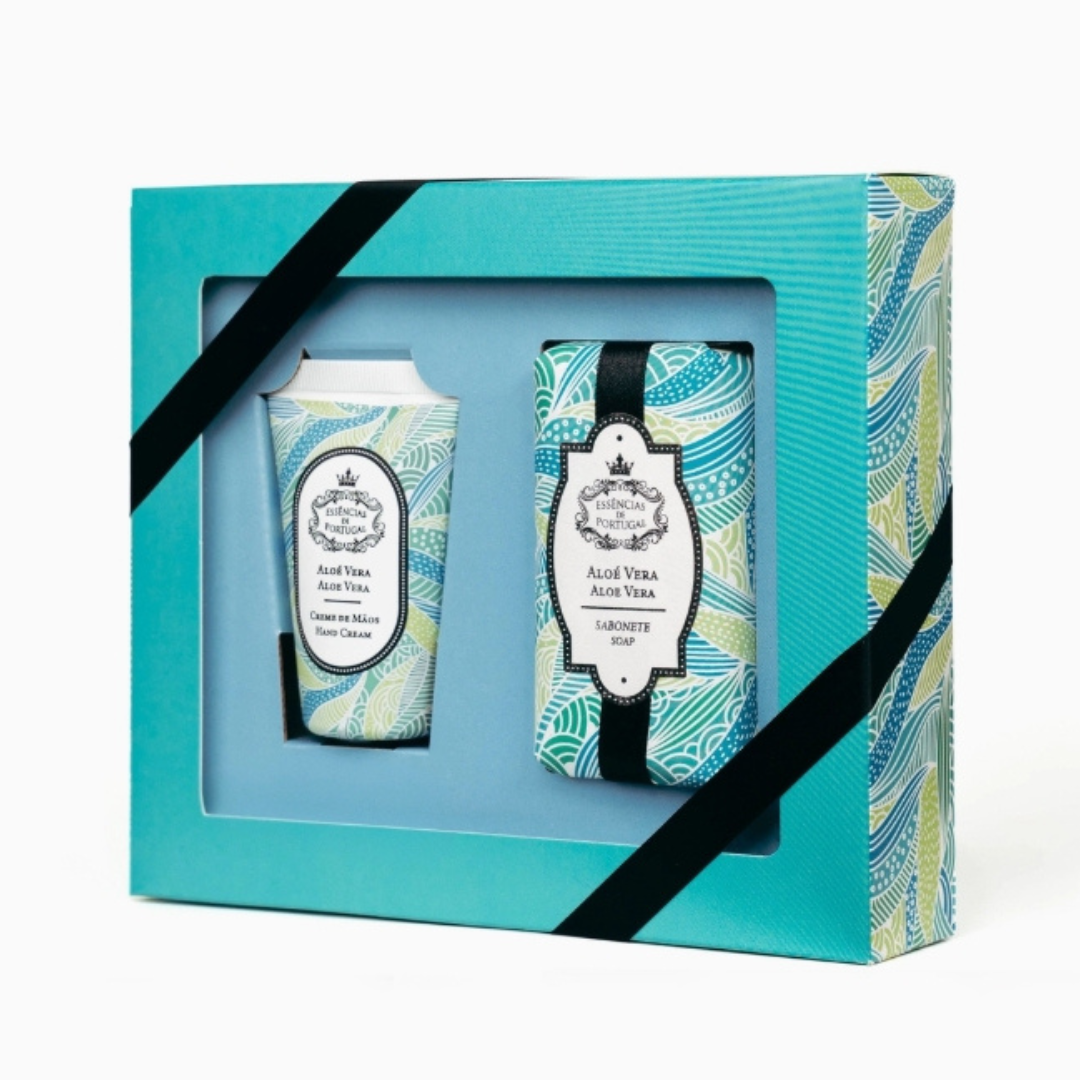 Essencias De Portugal, Aloe Vera Hydrating Care Set – Soap & Hand Cream Duo