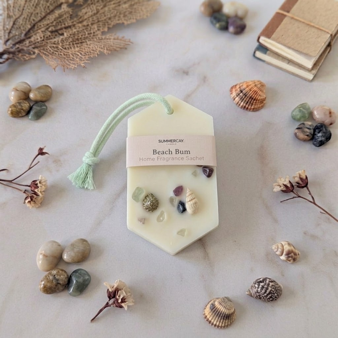 SummerCay,  Botanical Coastal Inspired, Scented Wax Sachets