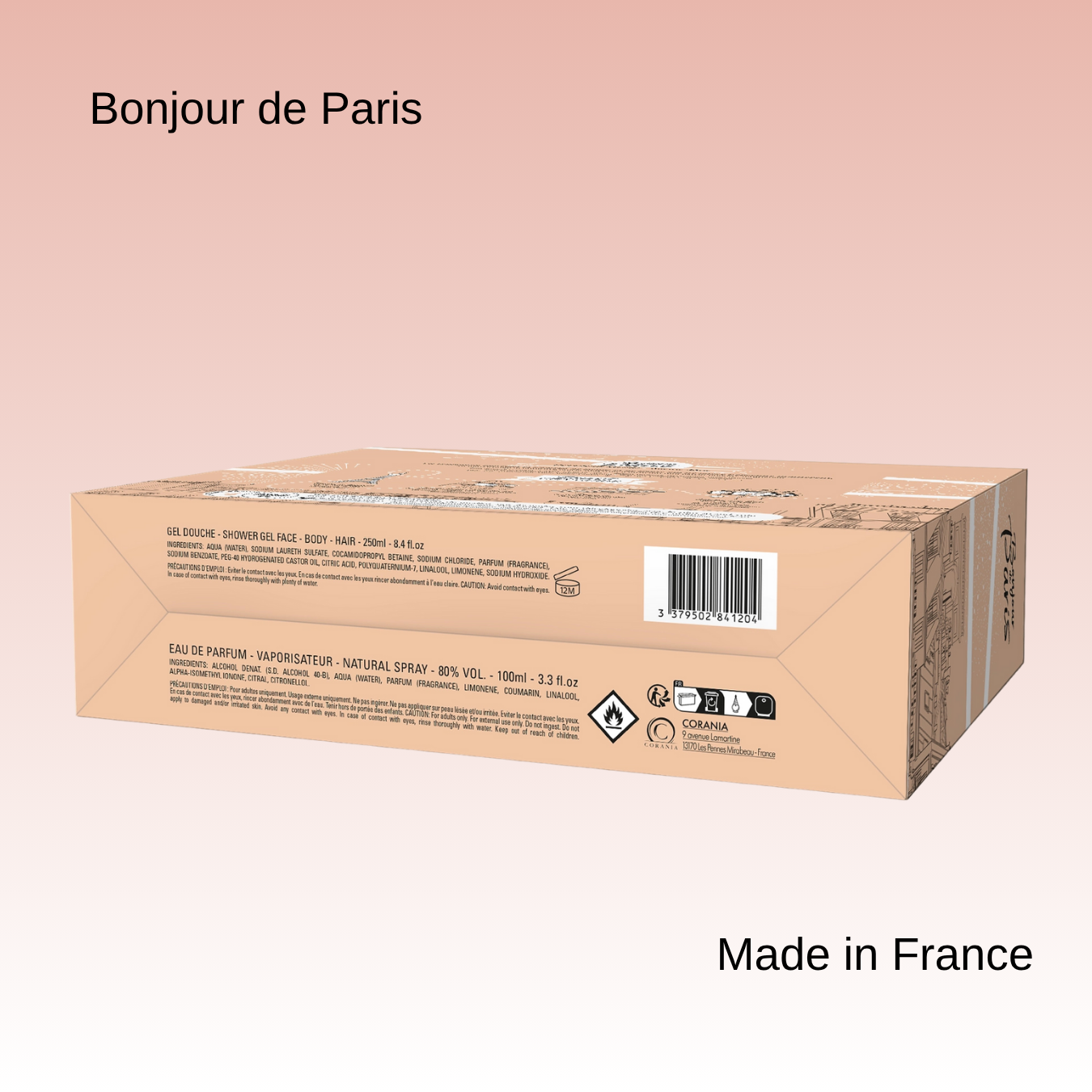 Bonjour de Paris, Gift Set, Eau De Parfum, Floral Intense & Shower Gel