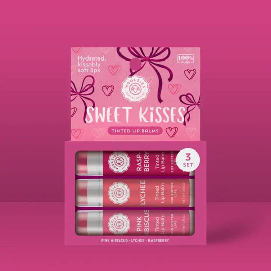 Woolzies,  Lip Balm, Sweet Kisses Tinted, Set of 3