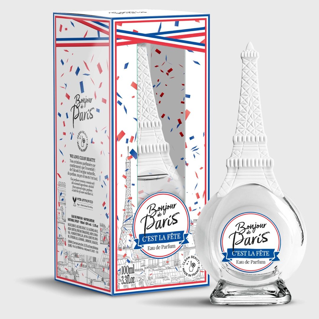 Bonjour de Paris, Eau De Parfum - C'est La Fete - 3.3 oz, Made in France