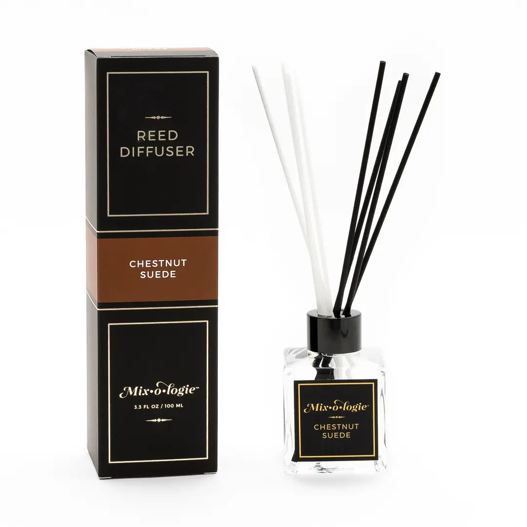 Mixologie, Chestnut Suede, Reed Diffuser, 3.3 fl.oz /100mL