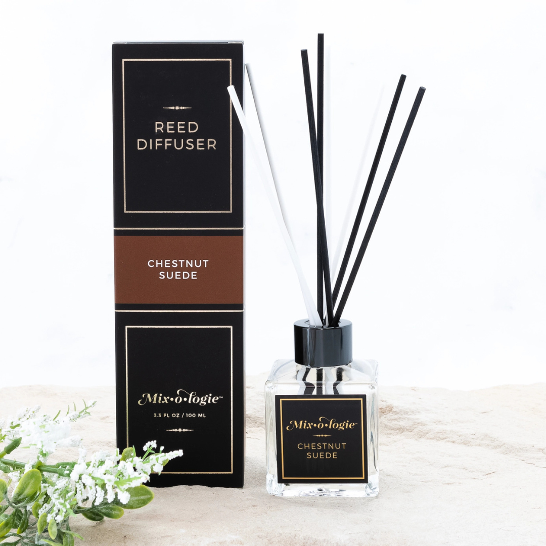 Mixologie, Chestnut Suede, Reed Diffuser, 3.3 fl.oz /100mL