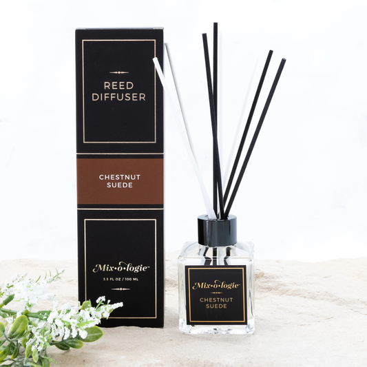 Mixologie, Chestnut Suede, Reed Diffuser, 3.3 fl.oz /100mL