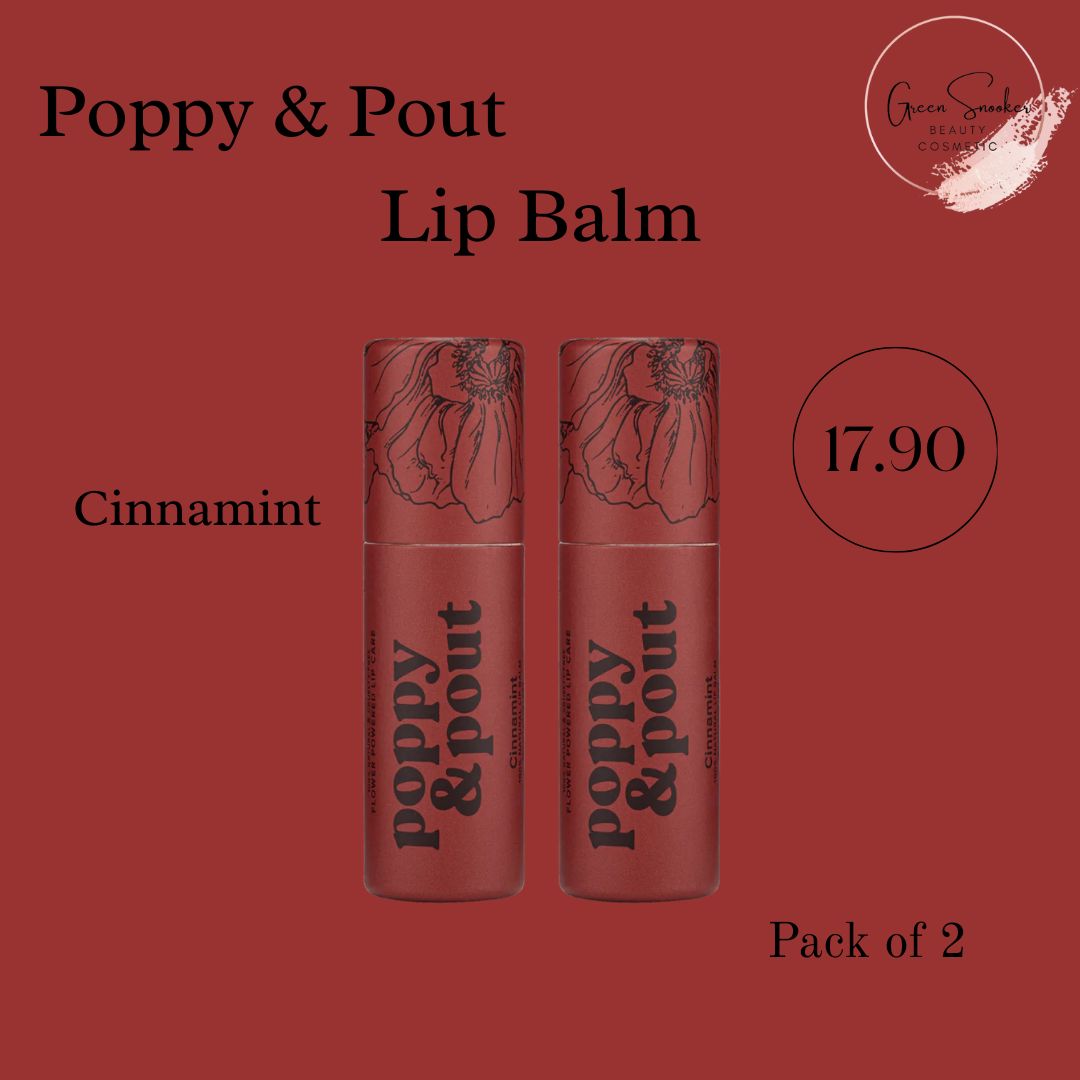 Poppy & Pout, Lip Balm,100% Natural, Pack of 2