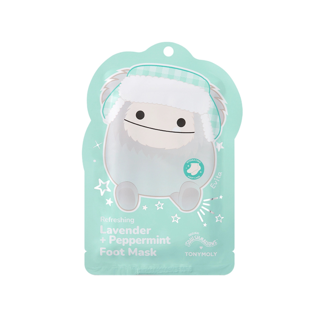 TONYMOLY, Squishmallows Evita Pedi Foot Set, Foot Mask And Socks Set