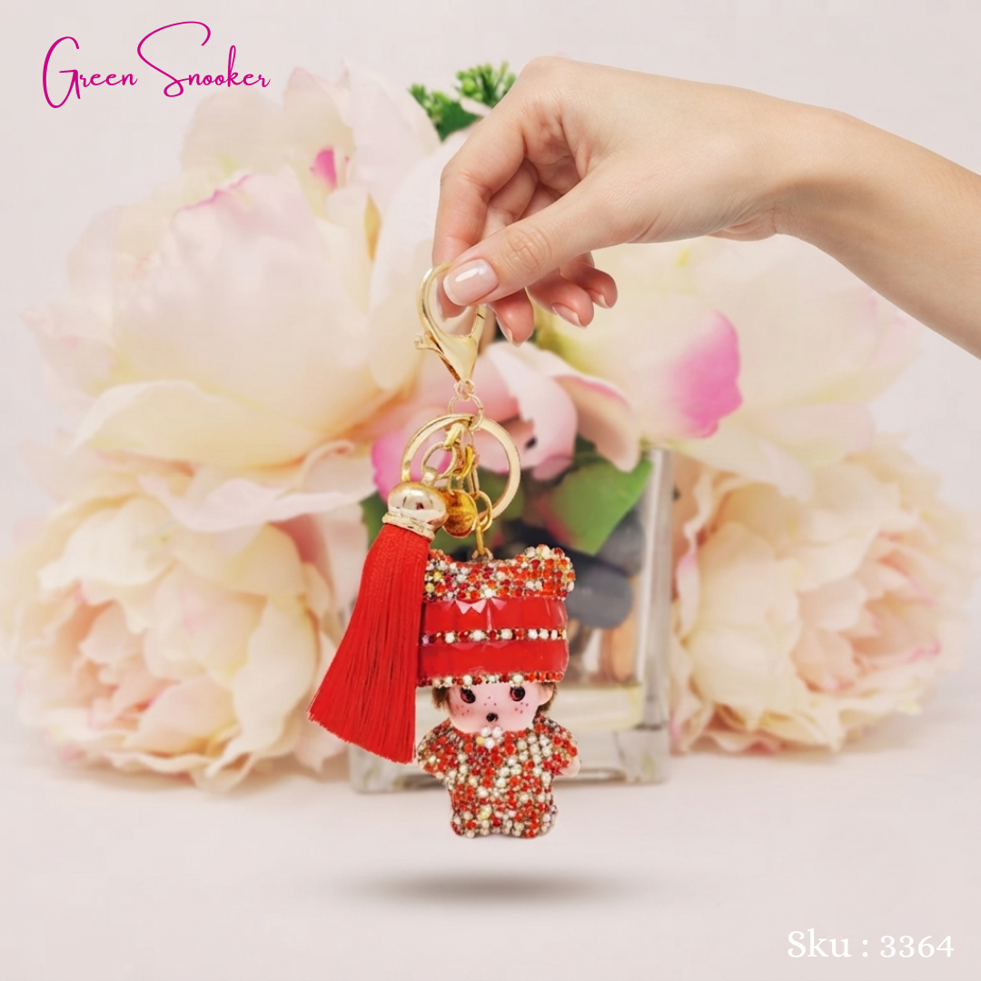 Keychain, Cute Monchichi Tassel, bag pendant