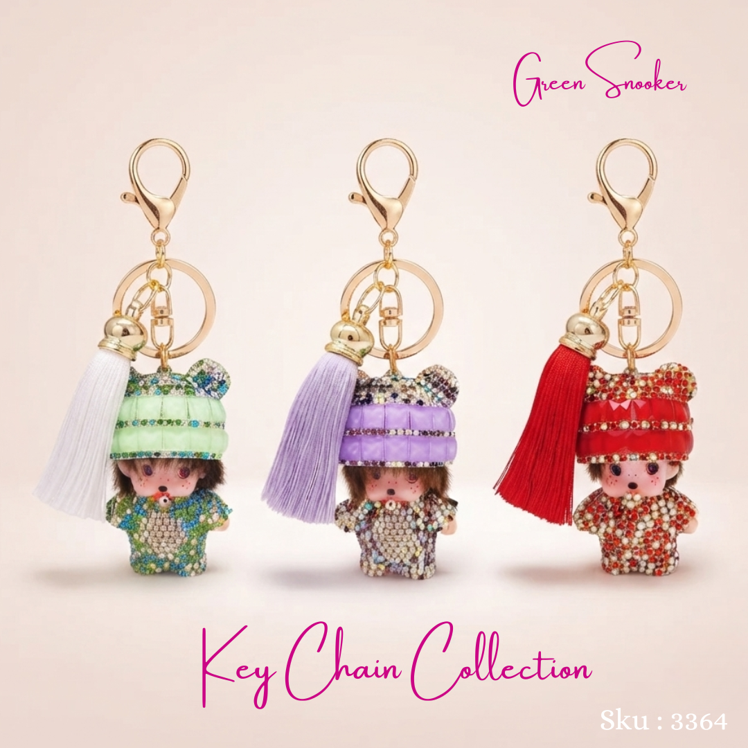 Keychain, Cute Monchichi Tassel, bag pendant