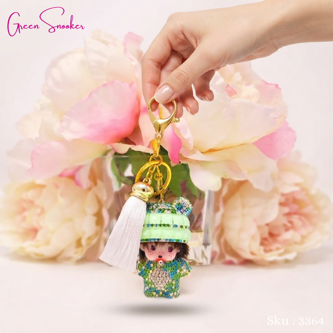 Keychain, Cute Monchichi Tassel, bag pendant