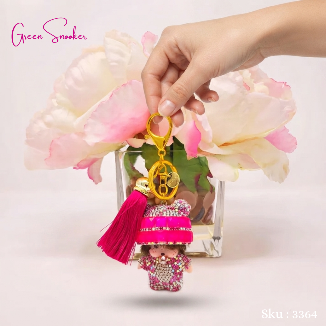 Keychain, Cute Monchichi Tassel, bag pendant