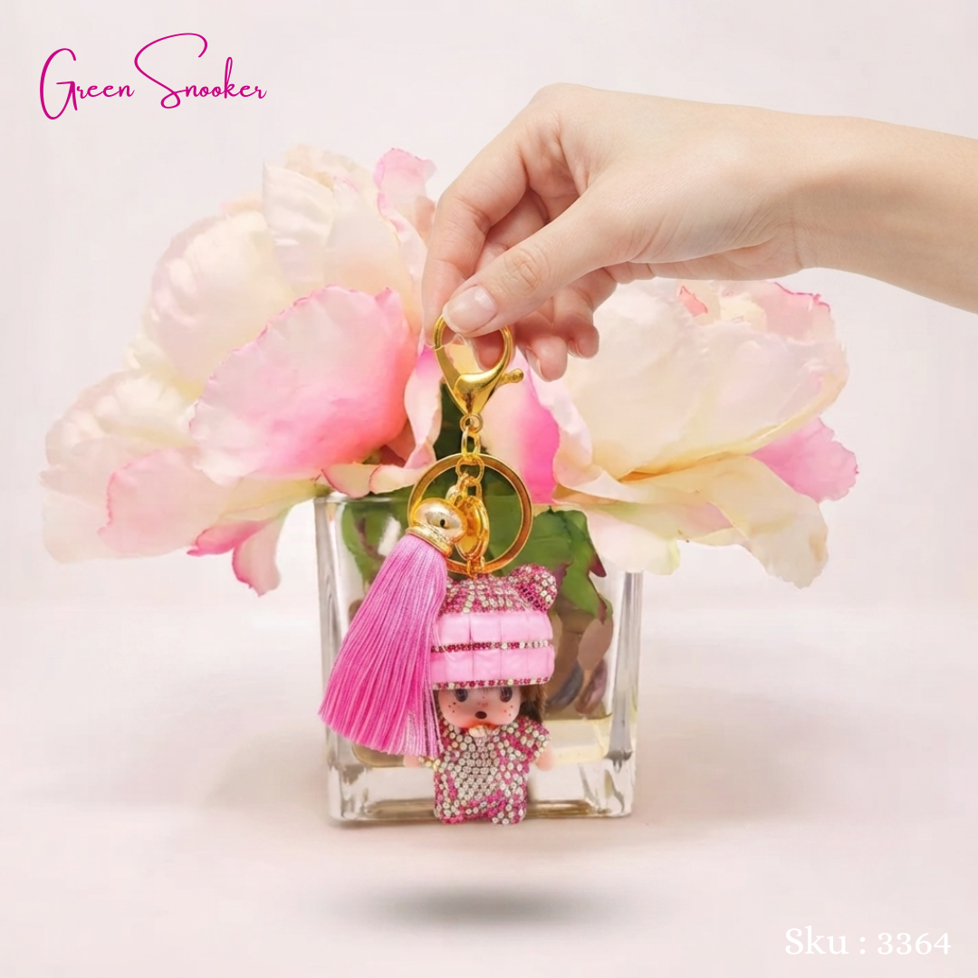 Keychain, Cute Monchichi Tassel, bag pendant