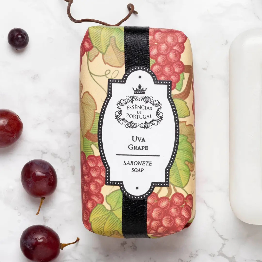 Essencias De Portugal, Grape Revitalizing Care Set, Soap & Hand Cream Duo