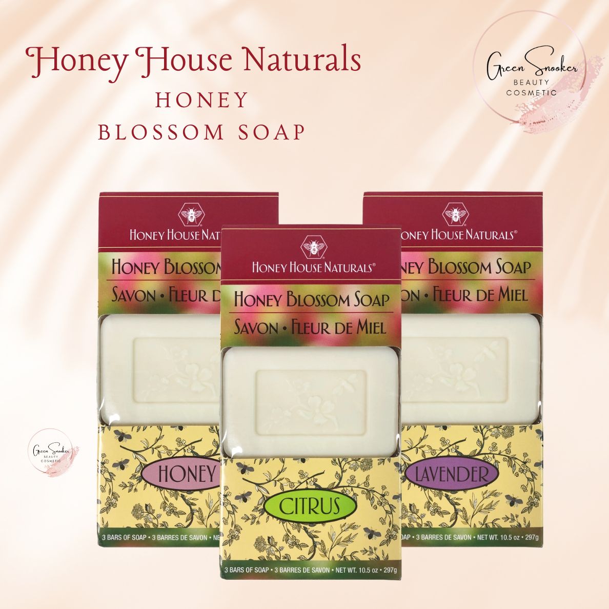 Honey House Naturals, 3 Bar Box Honey Blossom