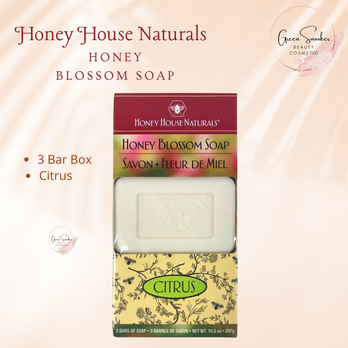 Honey House Naturals, 3 Bar Box Honey Blossom