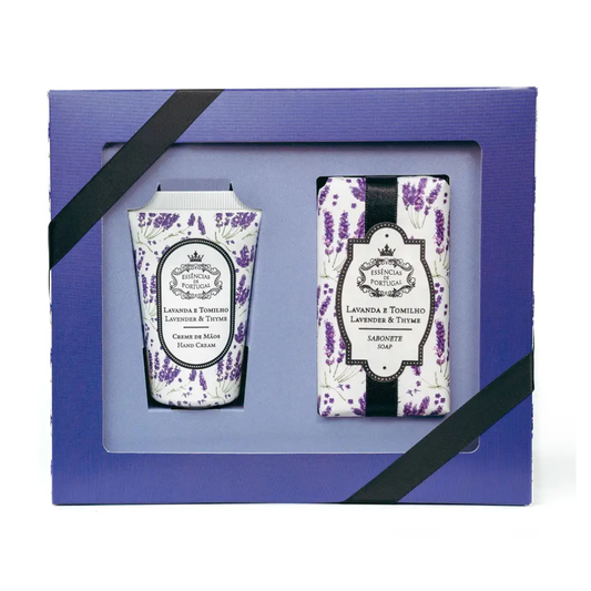 Essencias De Portugal, Lavender & Thyme Care Set, Soap & Hand Cream Duo