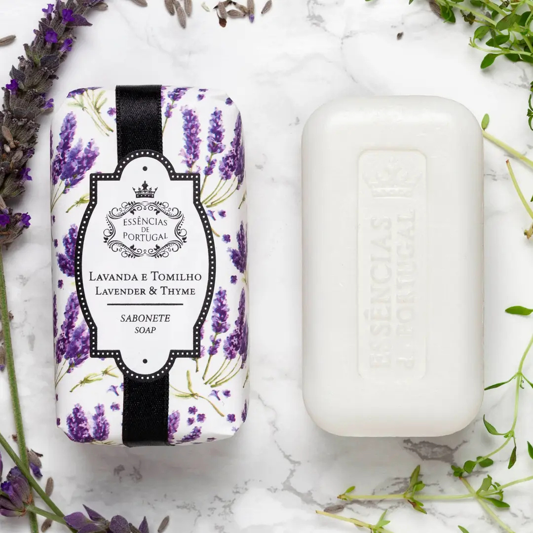 Essencias De Portugal, Lavender & Thyme Care Set, Soap & Hand Cream Duo