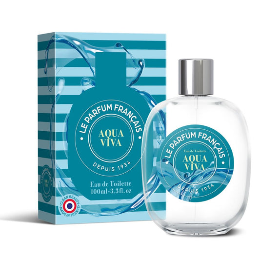 Le Parfum Français, Aqua Viva Eau De Toilette 3.3 Fl Oz, Made in France