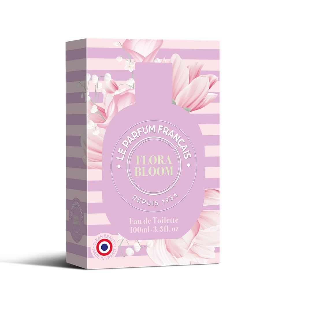 Le Parfum Français, Flora Bloom Eau De Toilette 3.3  Fl.oz , Made in France