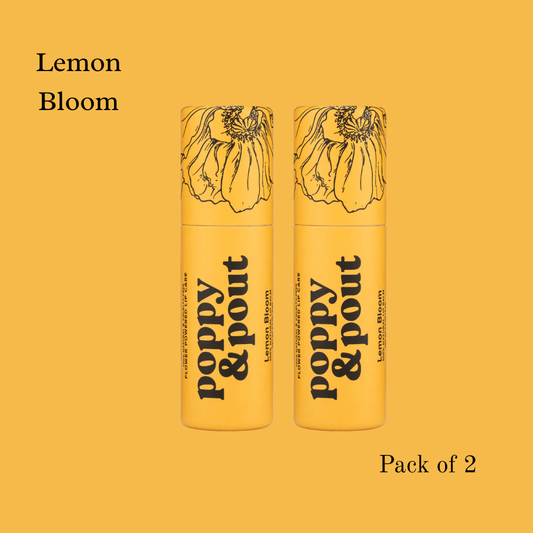 Poppy & Pout, Lip Balm,100% Natural, Pack of 2