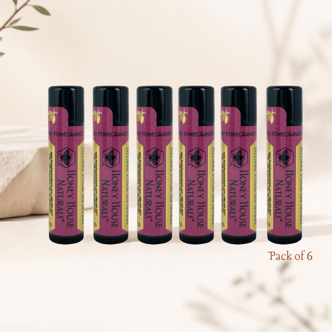 Honey House Naturals, Lip Butter Tube. Pack of 6