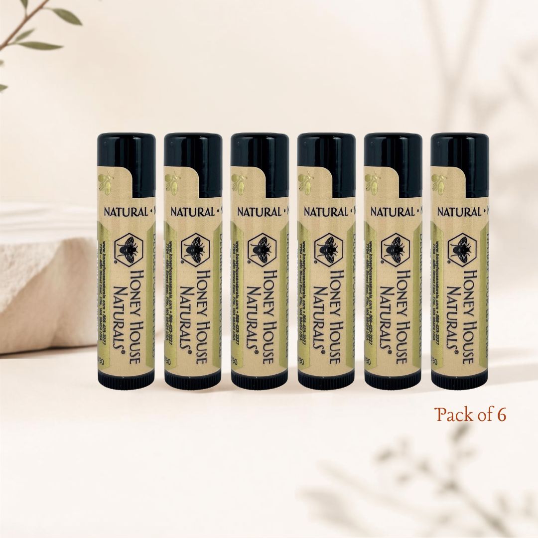 Honey House Naturals, Lip Butter Tube. Pack of 6