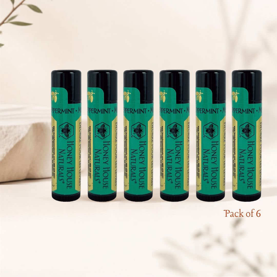Honey House Naturals, Lip Butter Tube. Pack of 6