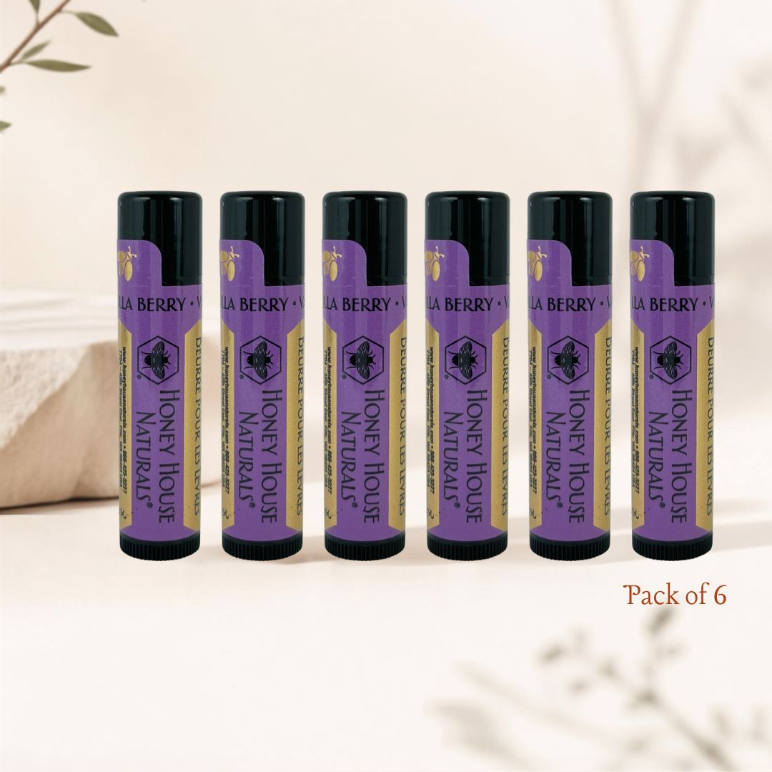 Honey House Naturals, Lip Butter Tube. Pack of 6