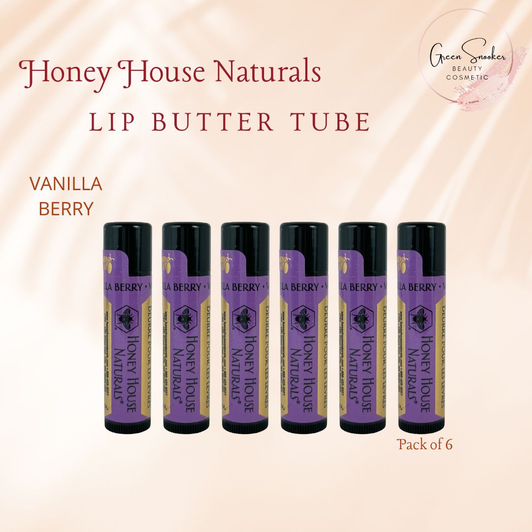 Honey House Naturals, Lip Butter Tube. Pack of 6