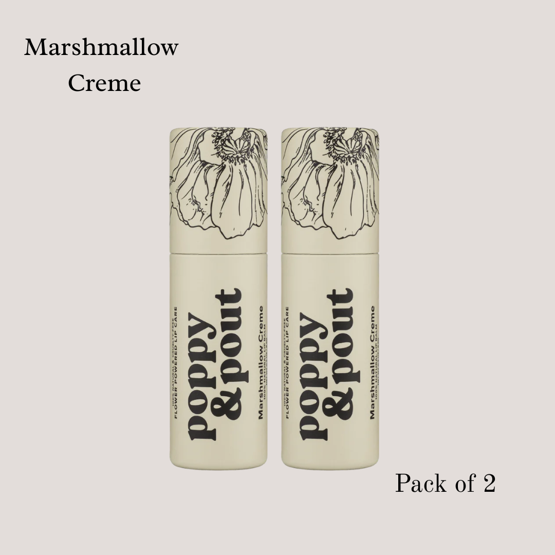 Poppy & Pout, Lip Balm,100% Natural, Pack of 2