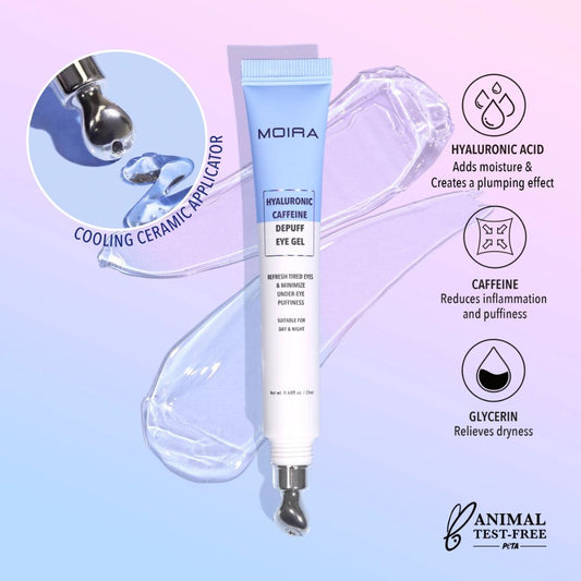 Moira, Hyaluronic Caffeine Depuff Eye Gel, Made In Korea