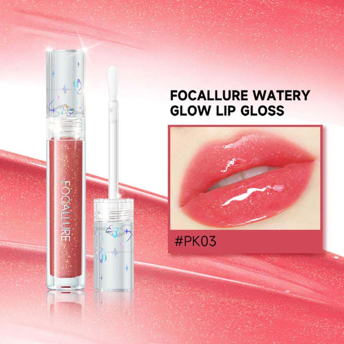 Focallure, Watery Glow Lip gloss,  3 Glossy Styles
