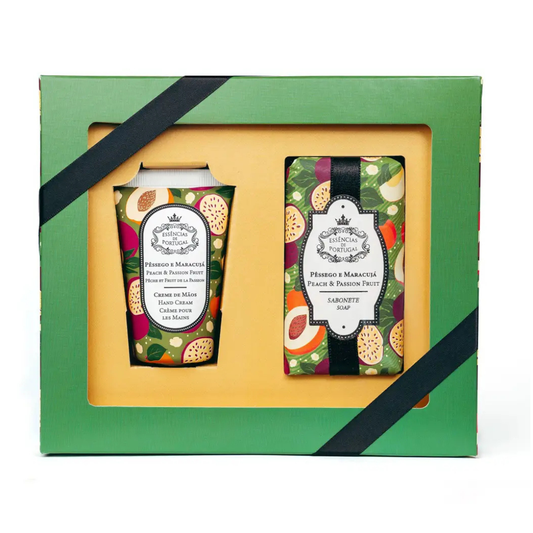 Essencias De Portugal, Peach & Passion Care Set, Soap & Hand Cream Duo