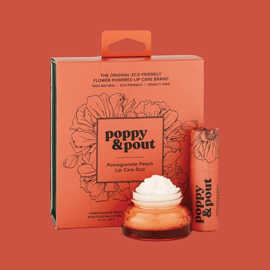 Poppy & Pout, Lip Care Duo, Pomegranate Peach