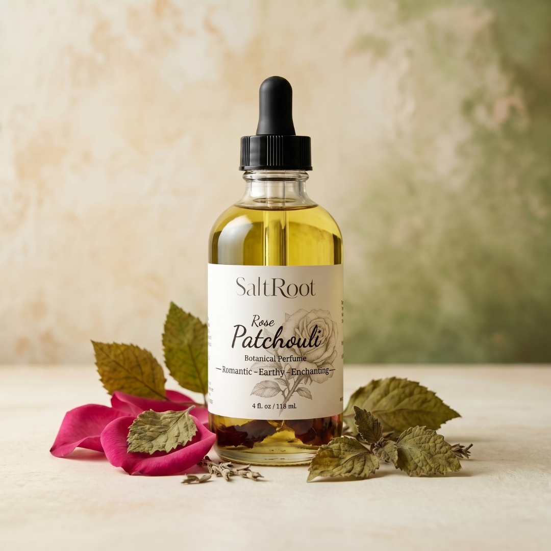 Saltroot Apothecary, Rose & Patchouli, Oil, Hair, Nails, Skin
