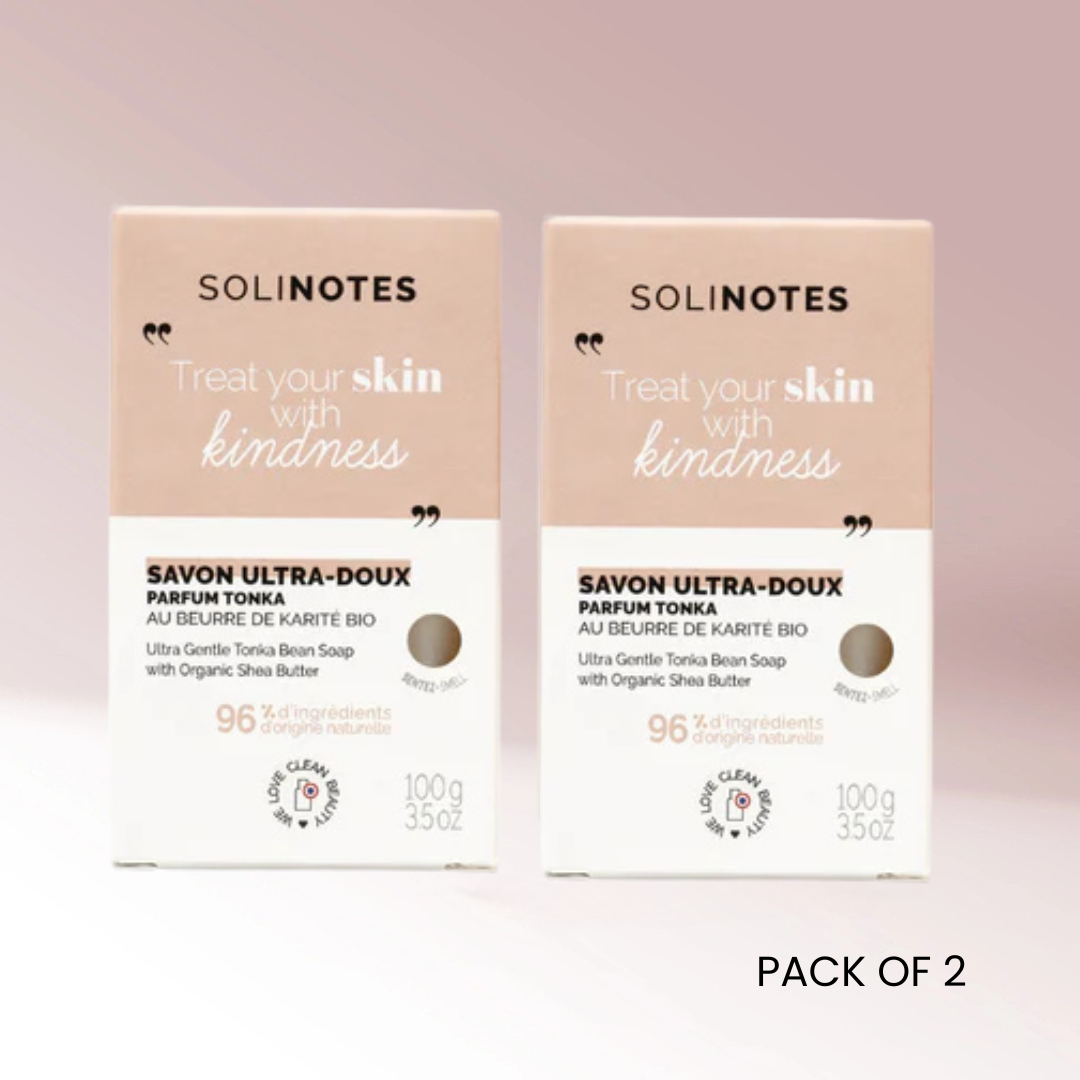 Solinotes, Soap Bar 3.5 Oz. Vegan,Pack of 2, Made in France