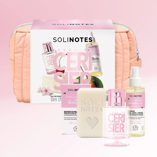 Solinotes, Cherry Blossom 3 Piece Beauty Gift Pouch