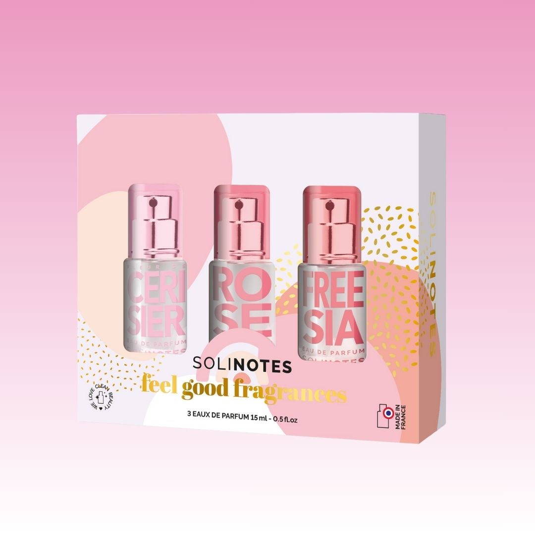 Solinotes, Minis Feel Good Discovery Set - Cherry, Rose, Freesia