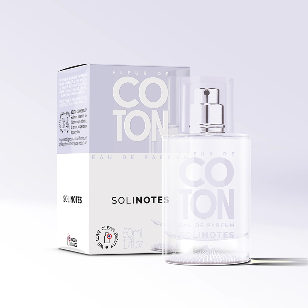 Solinotes, Cotton Perfume   1.7 fl.oz, Clean Beauty, Vegan, Made in France