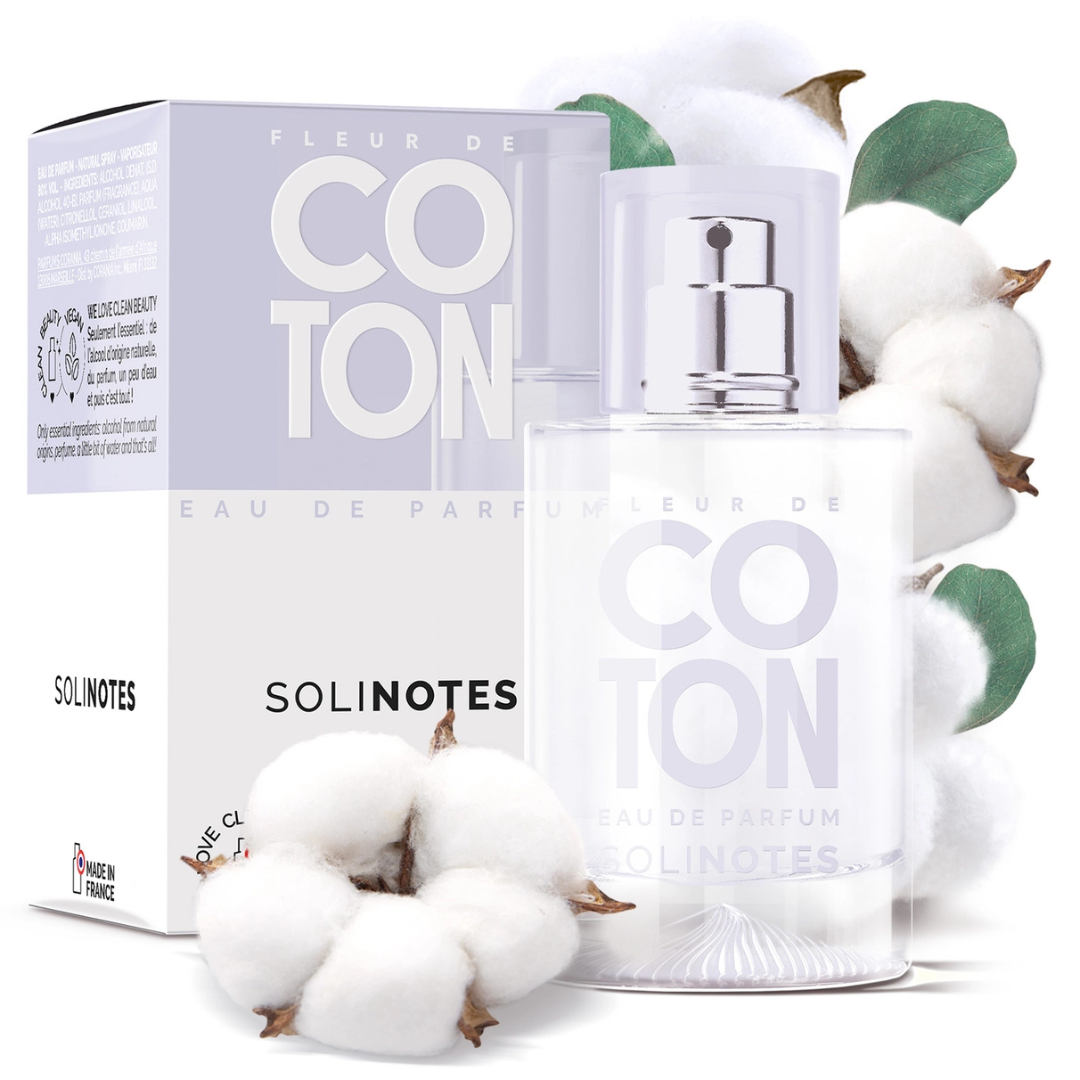 Solinotes, Cotton Perfume   1.7 fl.oz, Clean Beauty, Vegan, Made in France