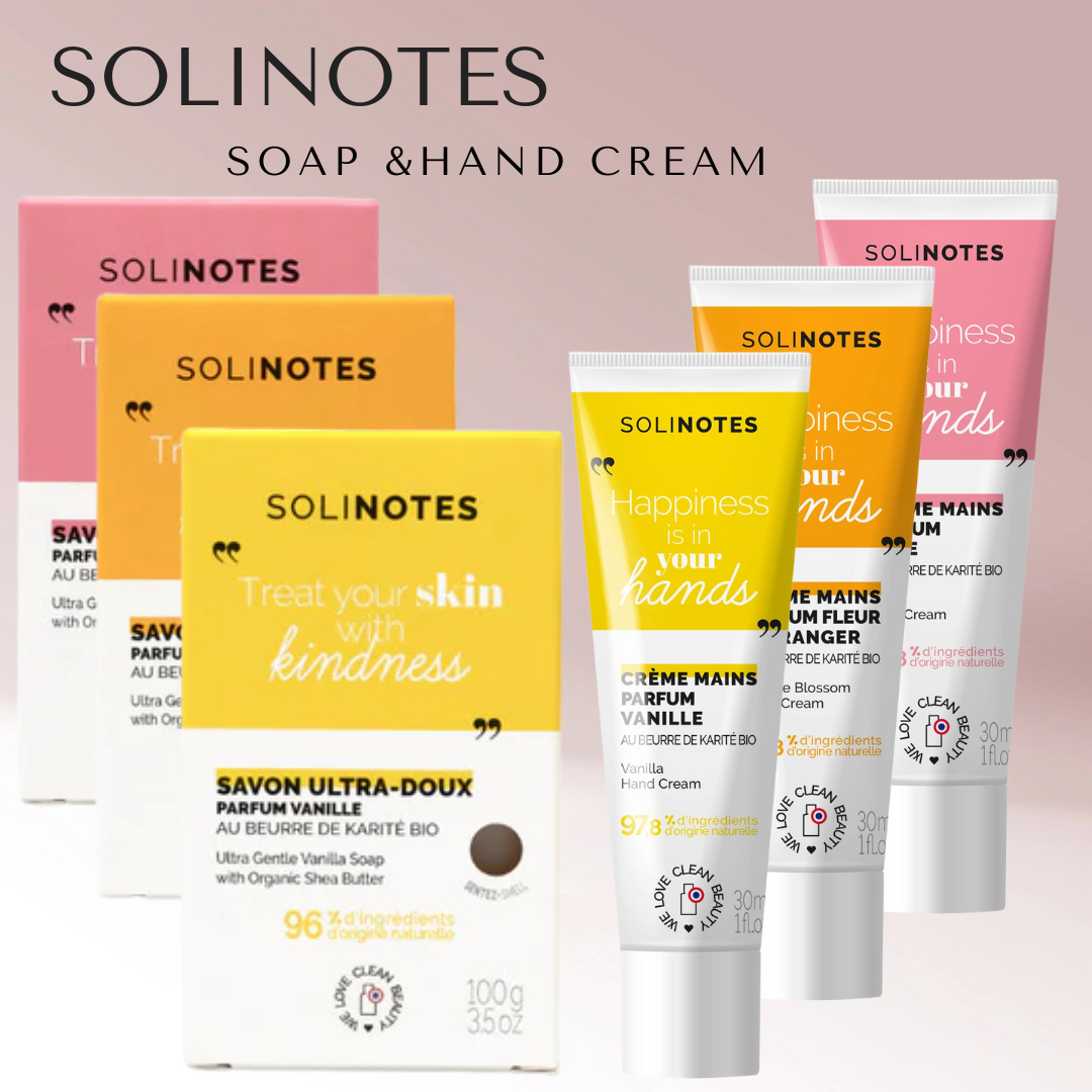 Solinotes,Soap Bar & Hand Cream Set.