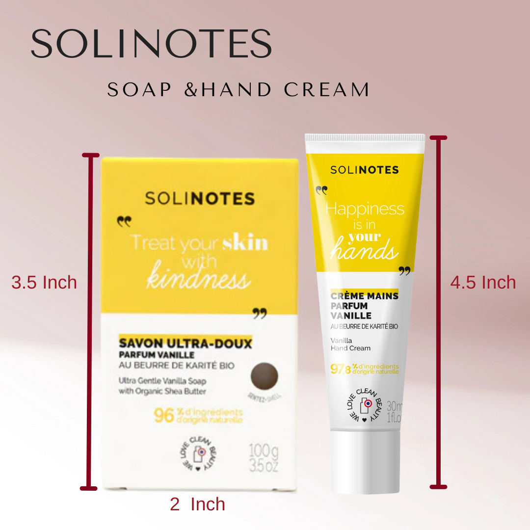 Solinotes,Soap Bar & Hand Cream Set.