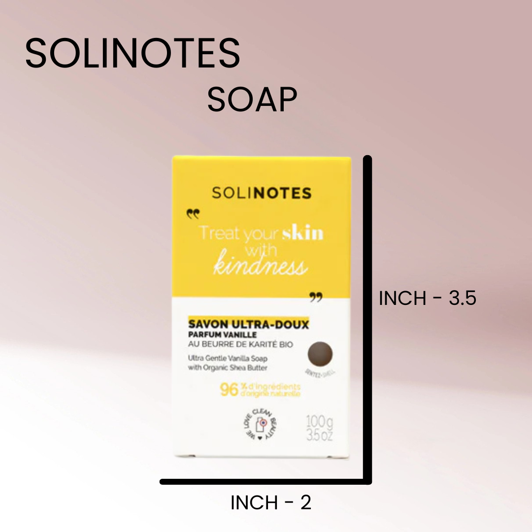 Solinotes, Soap Bar 3.5 Oz. Vegan,Pack of 2, Made in France