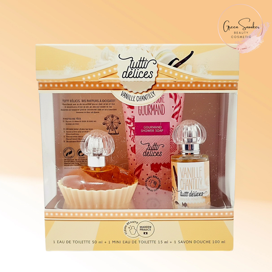 Tutti Délices, Vanilla Gift Set: Perfume + Mini Edt + Shower Gel, Made in France