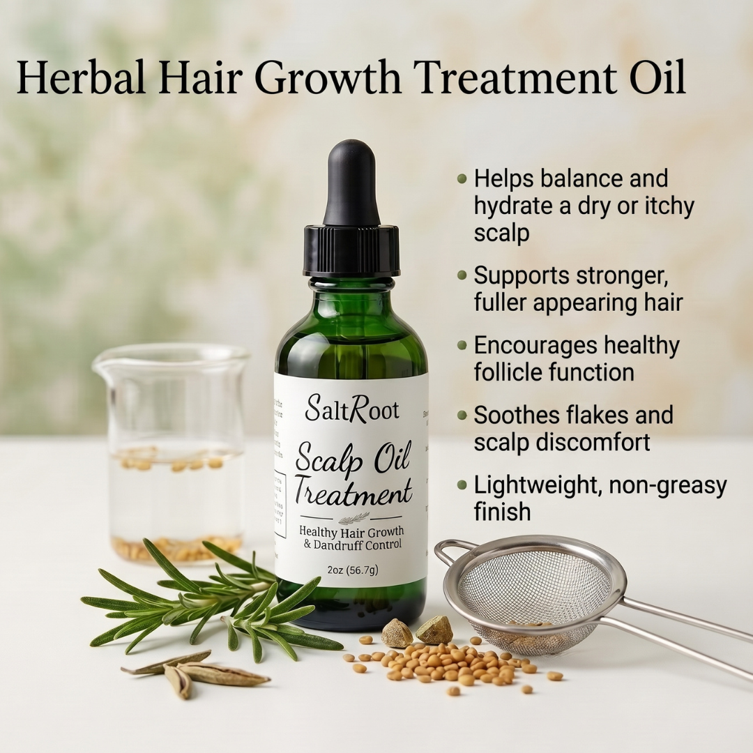 Saltroot Apothecary, Herbal Hair Growth Treatment Oil