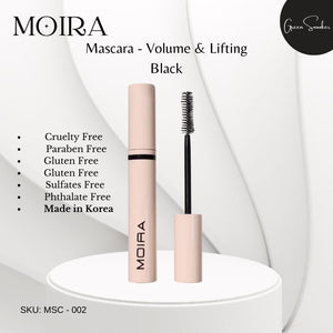 Moira Cosmetics, Mascara, Volume & Lifting Black