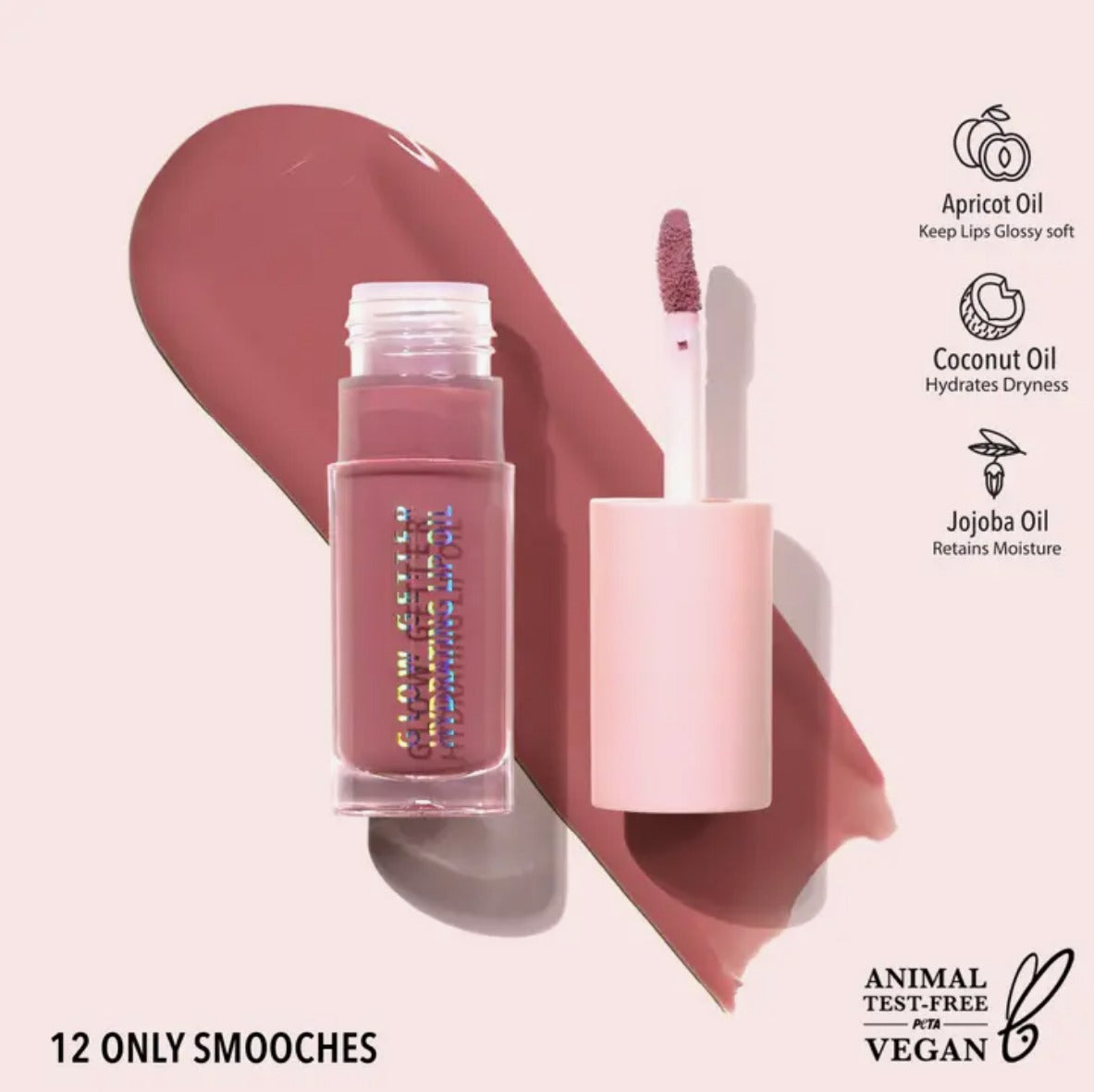 Moira, Glow Getter Hydrating Lip Oil, Vegan, 16 Colors