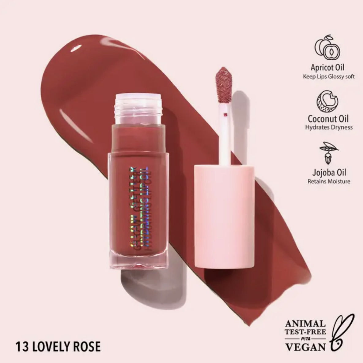Moira, Glow Getter Hydrating Lip Oil, Vegan, 16 Colors